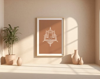 Lord Ganesha Wandkunst für Wohnkultur, Digital Sofort Download