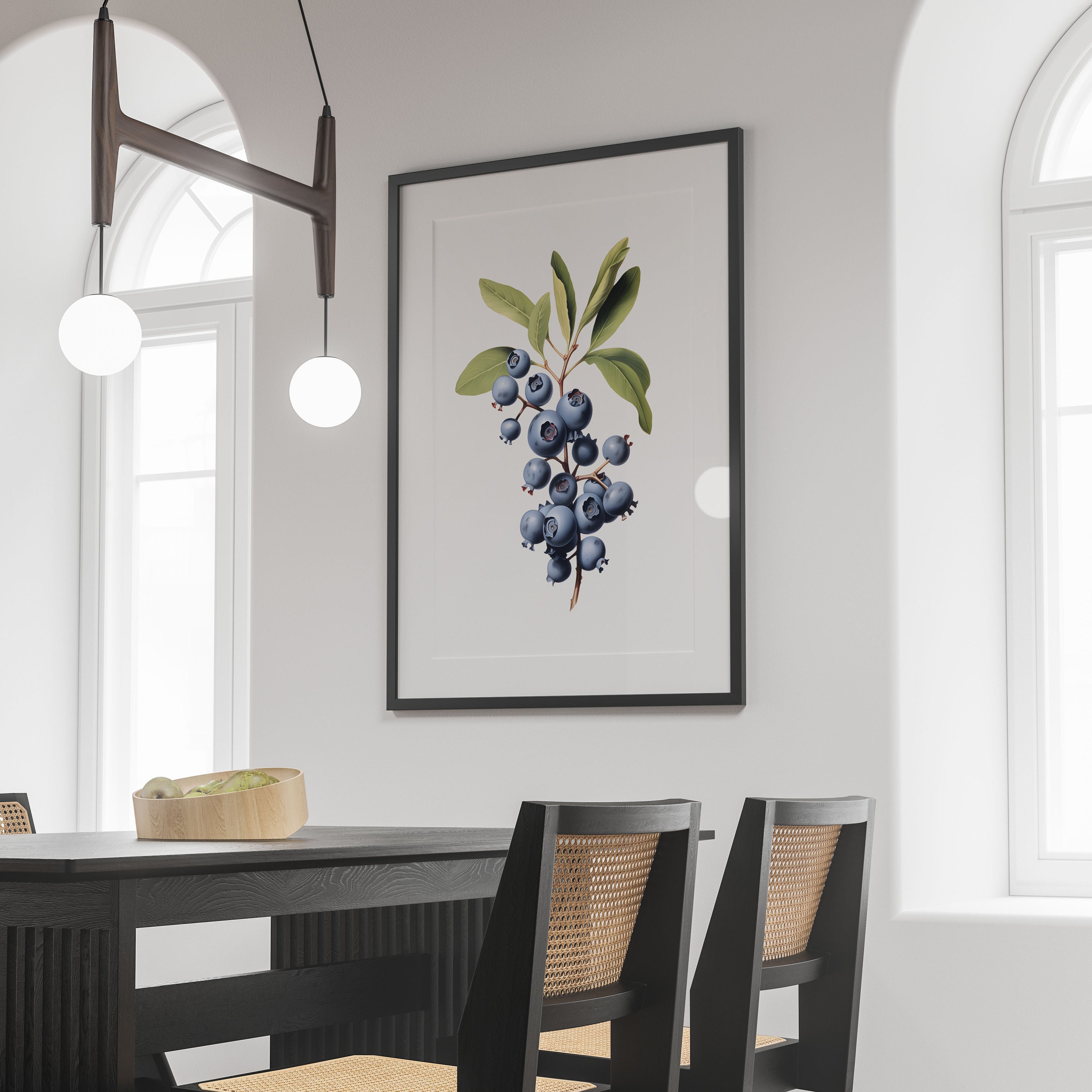 Blueberry Print, Fruit Print, Berry Print, Botanical Fruits, Blueberry ...