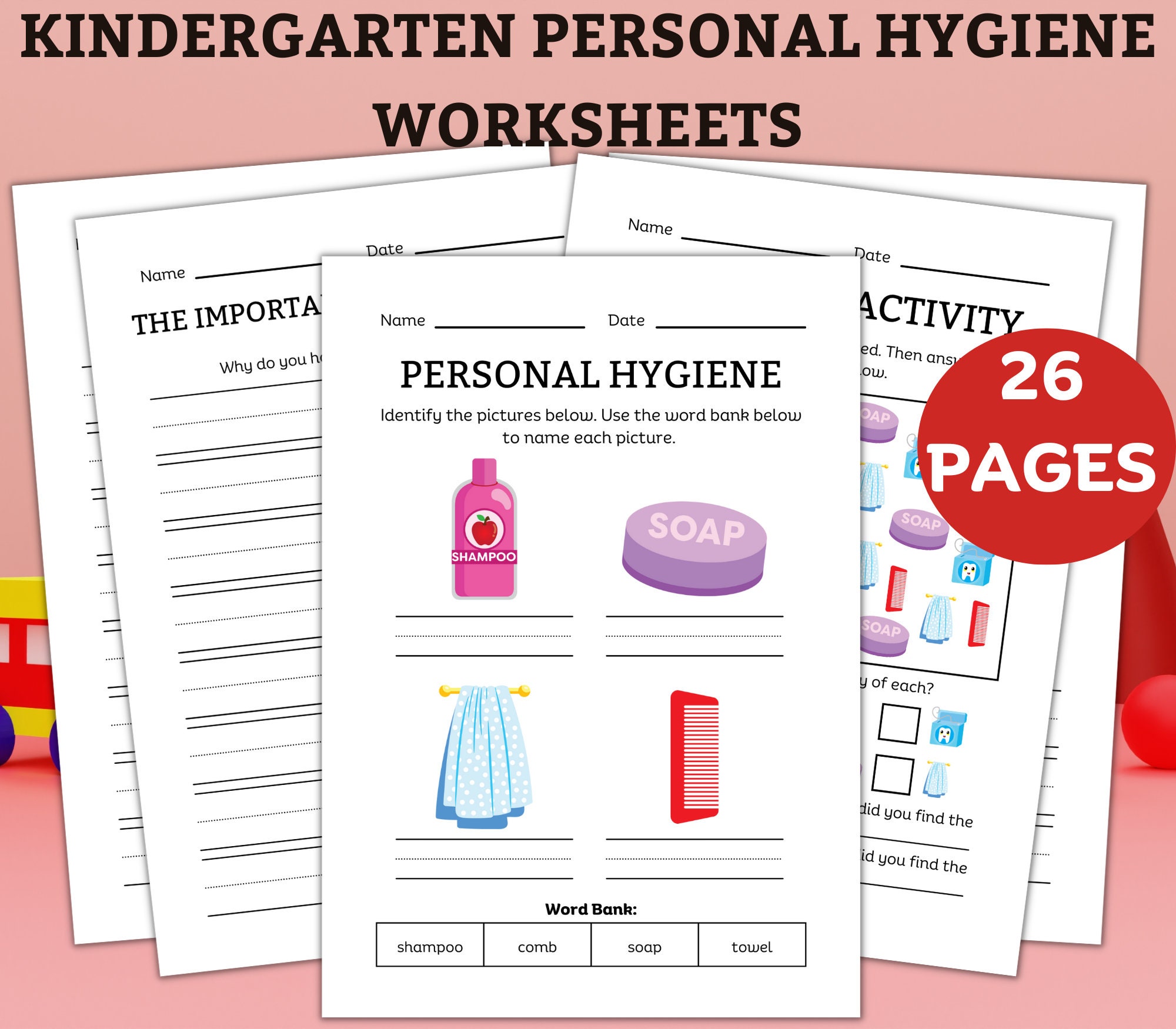 Kindergarten Personal Hygiene Worksheets Printable Hygiene - Etsy