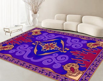 Aladdin Rug, Magic Rug, Aladdin, Tale Magic Rug, For Living Room Rug, Fan Rug, Area Rug, Non Slip Floor Rug, Teen's Rug, Kids Room Rug, Gift