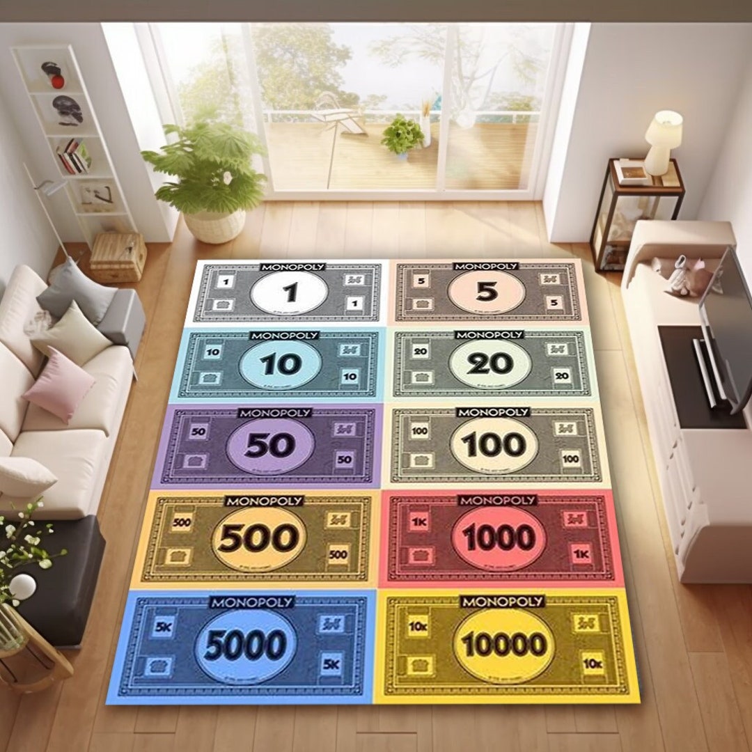 Monopoly Rug, Game Rug, Board Game Rug, Gaming Rug, Game Cards Rugs