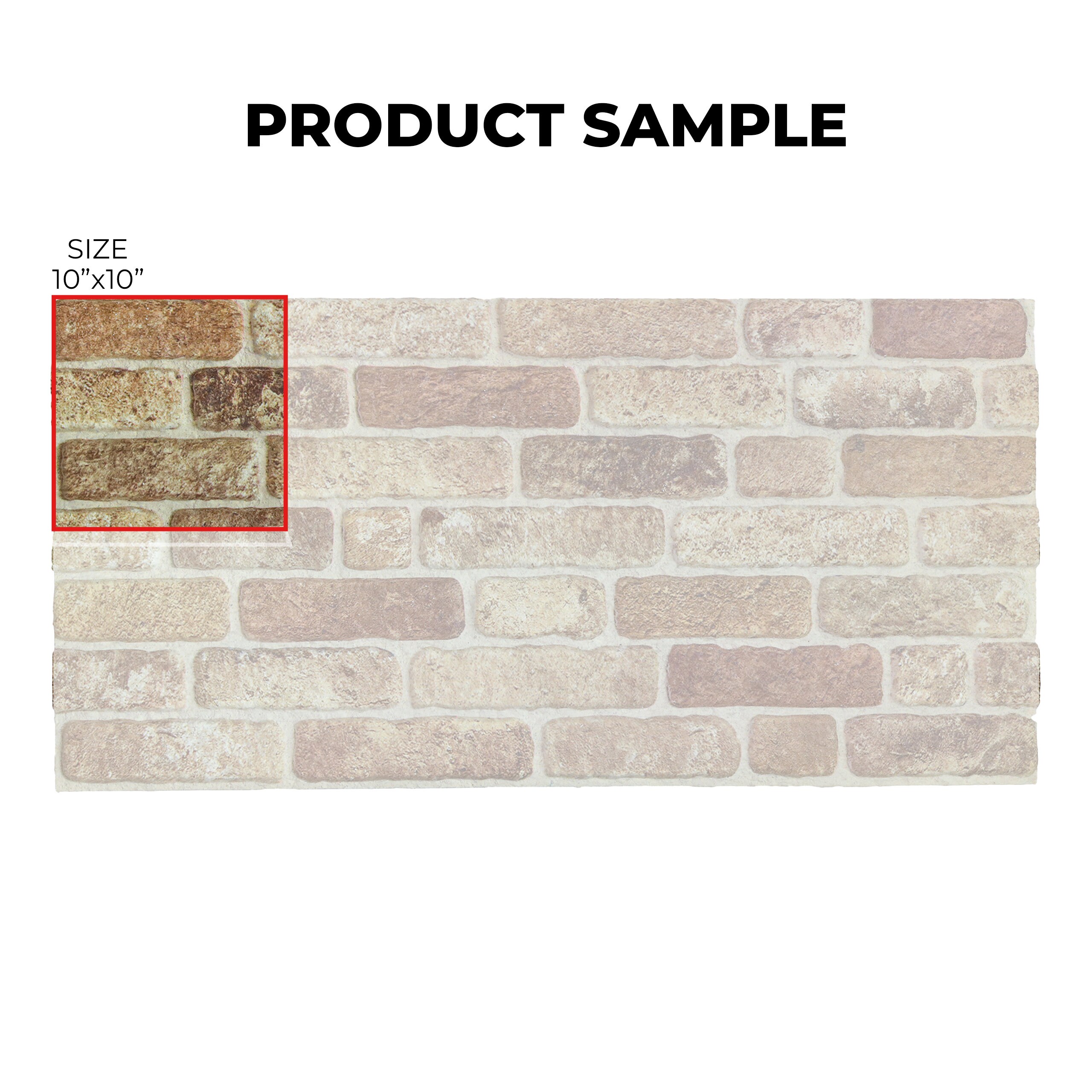 IZODEKOR 10 X 10 SAMPLES 3D Realistic Wall Panels Wall Cladding, Stone Look Brick Effect, Wall