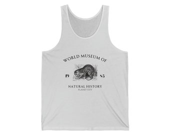 Tanktop van luipaardjersey | Mouwloos T-shirt Dames Heren Vest Gedrukt Cami T-Shirt | Wereldmuseum Natuur - Illustratie - Vintage - Wild