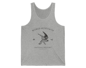 Falcon Jersey-tanktop | Mouwloos T-shirt Dames Heren Vest Gedrukt Cami T-Shirt | Wereldmuseum Natuur - Illustratie - Vintage - Vogel