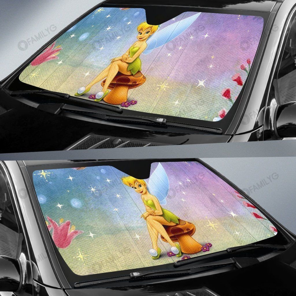Tinkerbell Pretty Car Sun Shades Disney Cartoon Fan Gift
