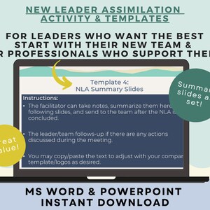 New Leader Assimilation Activity Guide & Templates | Leadership Tools ...