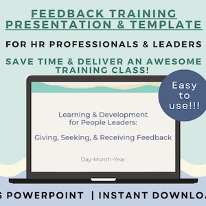 Feedback Training Presentation & Template Professional Development HR Leaders Managers Supervisors