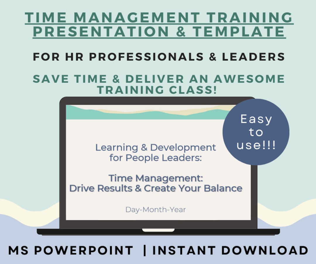 Time Management Presentation & Template Professional Development HR ...
