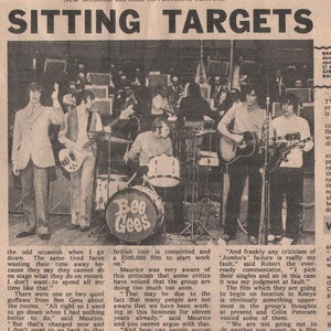BEE GEES - Huuuge 1968 NME Clipping - Salute the golden Year of the... Barry Gibb, Robin Gibb, Maurice Gibb, Colin Petersen, Vince Melouney