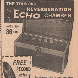 Pubblicità SELMER ECHO del 1961 - ritaglio pubblicitario originale NME - New Musical Express / The Truvoice Reverberation Echo Chamber