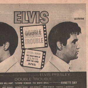 ELVIS PRESLEY - 1967 original NME Clipping - Double Trouble