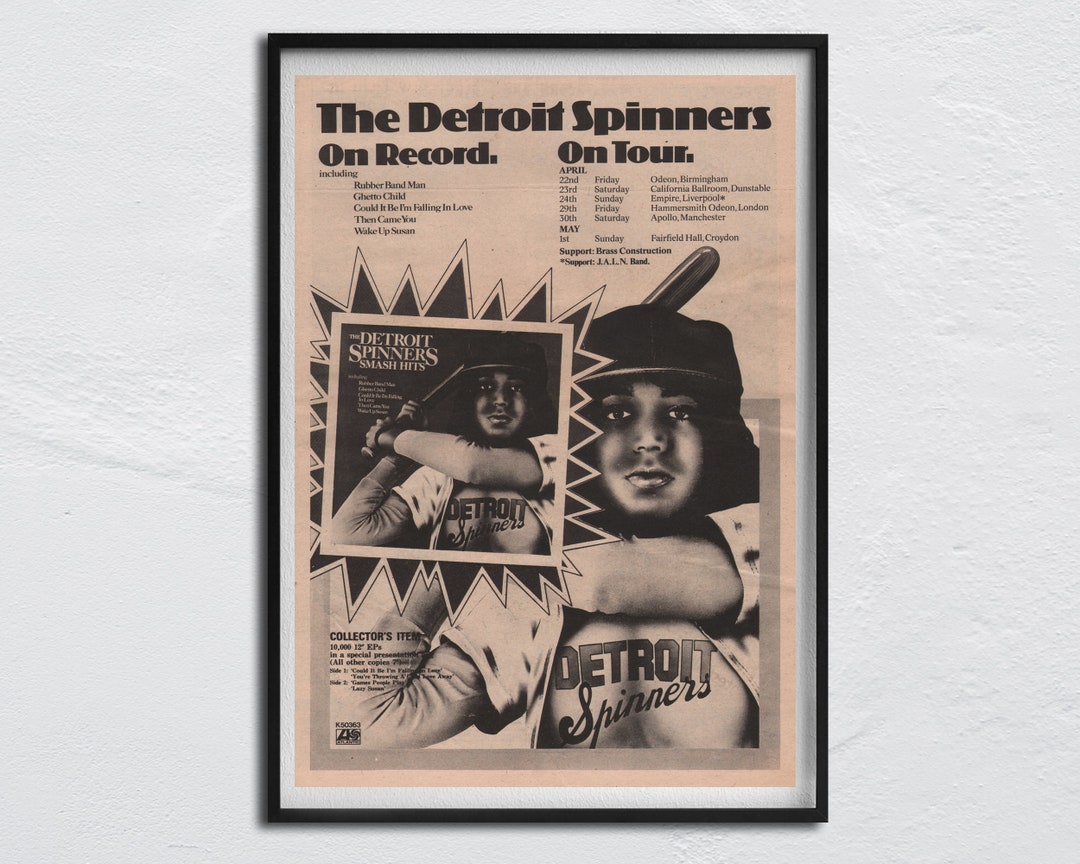 DETROIT SPINNERS Original NME Poster 1977 Pervis Jackson Etsy