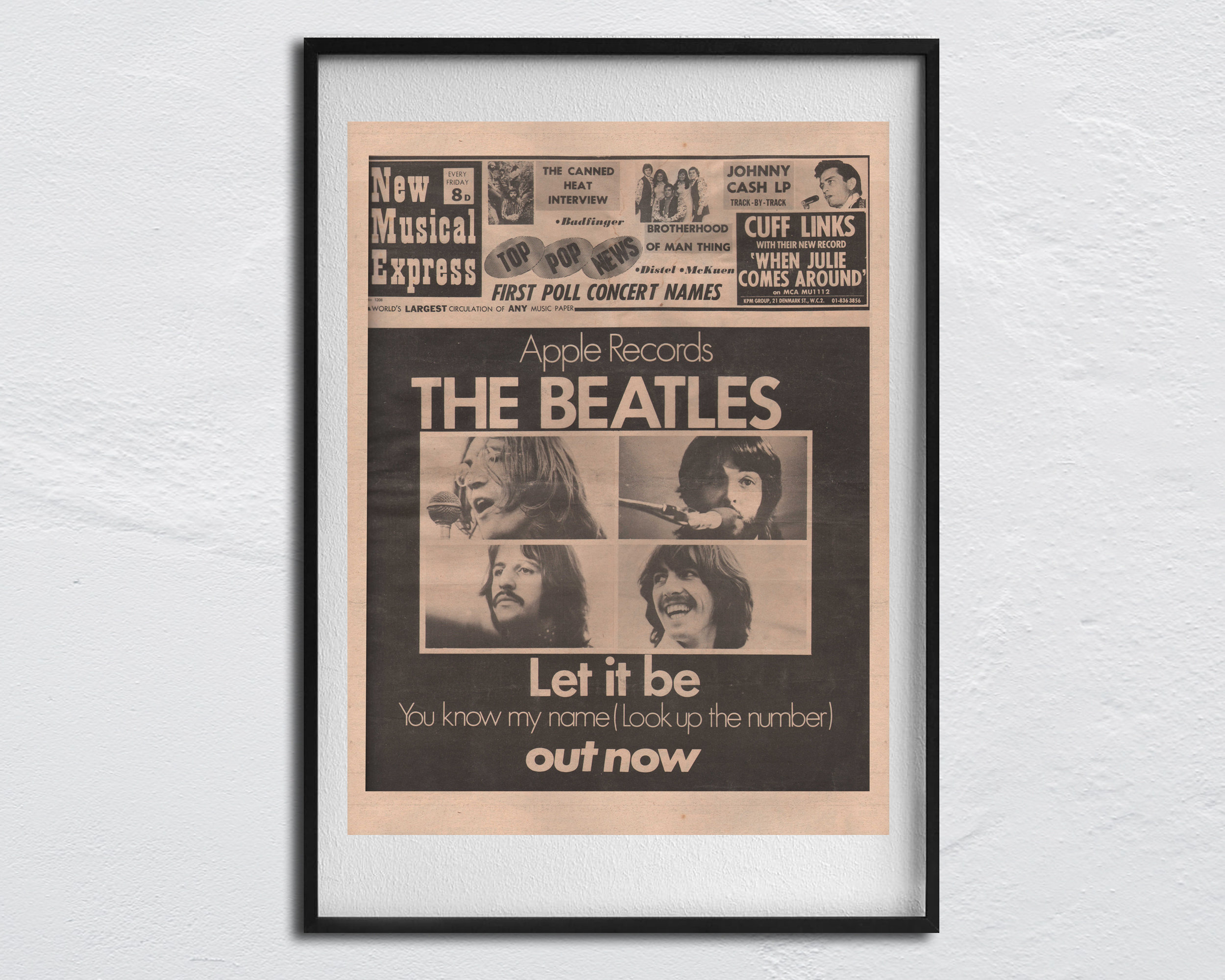 THE BEATLES Let it be ポスター THE BEATLES LET IT BE LOBBY CARD REPRODUCTION PHOTO PAUL