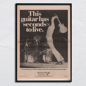 The WHO - 1979 NME Poster - This Guitar has seconds to live / The Kids are alright John Entwistle, Roger Daltrey, Pete Townshend, Keith Moon