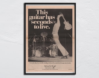The WHO - 1979 NME Poster - This Guitar has seconds to live / The Kids are alright John Entwistle, Roger Daltrey, Pete Townshend, Keith Moon