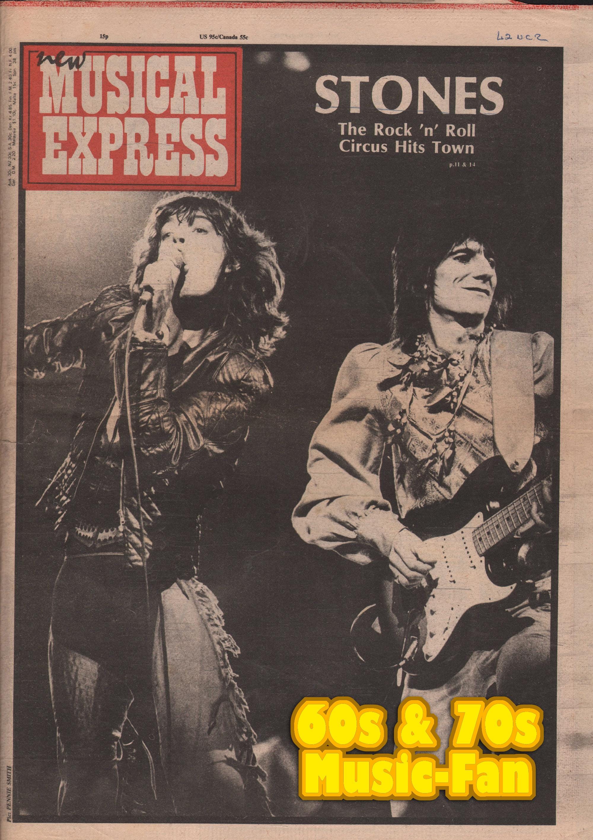 ローリング・ストーンズ アートピクチャー!? ローリング・ストーンズ ポスター 1976 NME 発行 - ミック・ジャガー