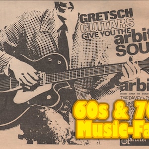 Gretsch Gitarren - 1964 original NME Werbeausschnitte - New Musical Express