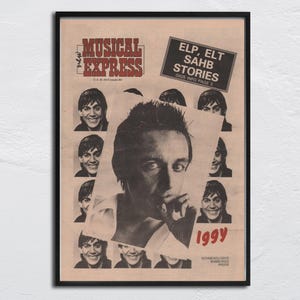 IGGY POP Poster - 1977 original NME