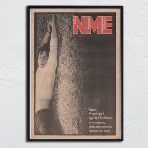 IGGY POP Poster - 1980 original Sounds Magazine