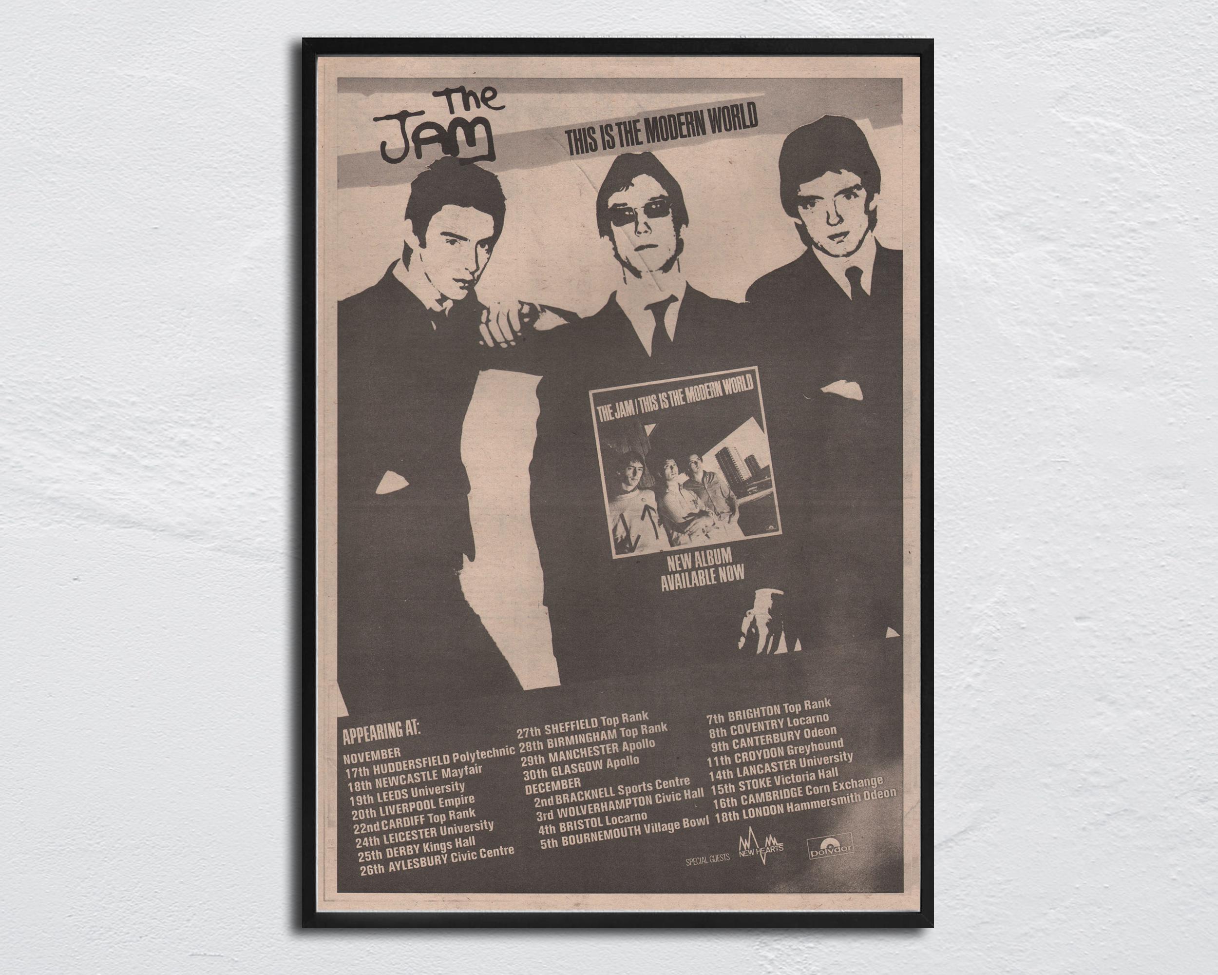 THE JAM Poster - 1977 original NME - This is the modern World - Paul Weller, Bruce Foxton, Rick Buckler - (Mod, Punk, Style Council)