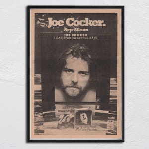 JOE COCKER Poster - 1974 Original NME - Ich halte den Regen aus