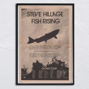 Póster de Steve Hillage - NME original de 1975 - Fish Rising