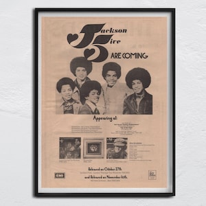 The JACKSONS, Jacksons 5 - 1977 Poster original NME - Got to be there - Tito Jackson, Jermaine Jackson, Jackie Jackson, Michael, Marlon