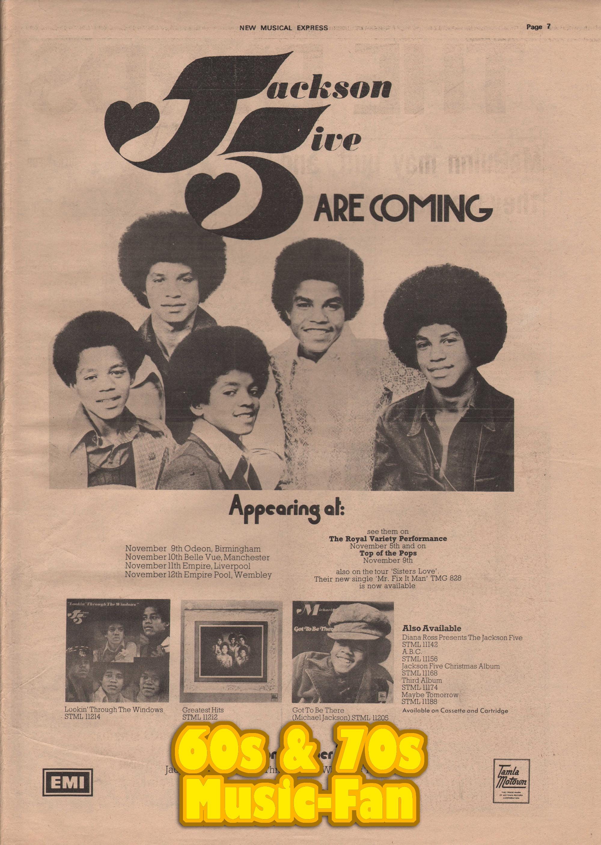 The JACKSONS, Jacksons 5 - 1977 Poster Original NME - Got to Be