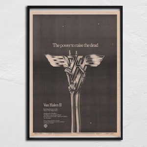 VAN HALEN Poster - 1979 original NME - Van Halen 2 - Dance the night away / Eddie Van Halen, Mark Stone, Alex Van Halen, David Lee Roth
