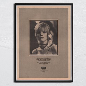 Póster de MARIANNE FAITHFUL - NME original de 1969 / Something better - sister morphine - producido por Mick Jagger