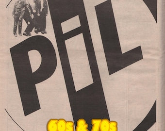 Public Image Ltd. PIL - 1978 Original NME Poster - A Product of
