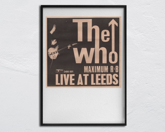 The WHO POSTER - 1970 Original NME - Live at Leeds - Maximum R&B