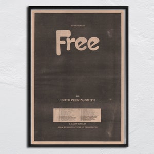 GRATIS - POSTER 1972 origineel NME - met Smith Perkins Smith / D.J. Andy Dunkley / Hackensack