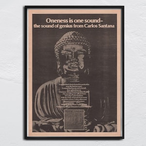 CARTEL DE SANTANA - NME original de 1979 - Onesess Silver Dreams Golden Reality / Devadip Carlos Santana