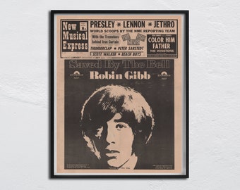 BEE GEES Poster Robin Gibb - 1967 original NME - World - Barry Gibb, Robin Gibb, Maurice Gibb