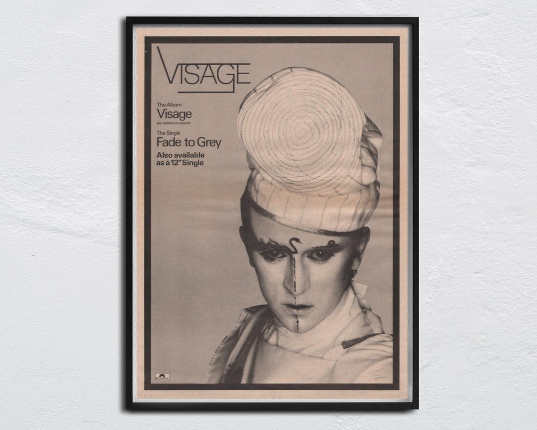 当時物】ヴィサージ Visage ポスター 非売品 Fade to Grey VISAGE