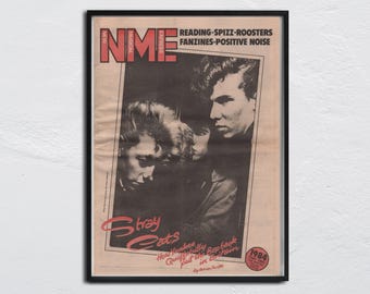 Poster STRAY CATS 1980 copertina originale NME - Brian Setzer, Lee Rocker, Slim Jim Phantom