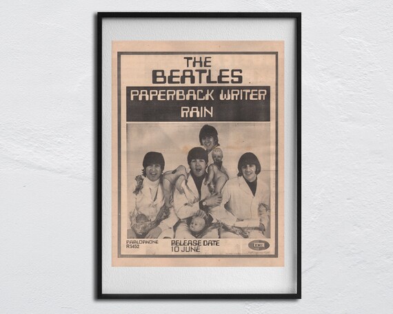The Beatles 1966 box office CONCERT POSTER Maple Leaf