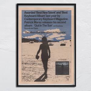 Pôster de PATRICK MORAZ - verso de 1977: Pôster de Ted Nugent - NME original - frente/trás - Cat Scratch Fever / Out in the Sun