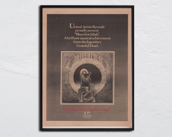 GREATFUL DEAD Poster - 1975 NME - Blues for Allah - Phil Lesh