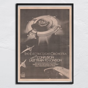 ELO  Electric Light Orchestra - 1979 POSTER original NME - Confusion / Last Train to London / Discovery - Jeff Lynne, Louis Clark