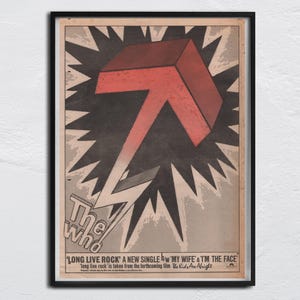 The WHO - 1979 NME Poster - Long Live Rock / My Wife / Im the face / John Entwistle, Roger Daltrey, Pete Townshend, Keith Moon