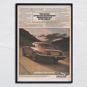 JAGUAR - Poster pubblicitario per auto NME originale del 1983 - New Musical Express