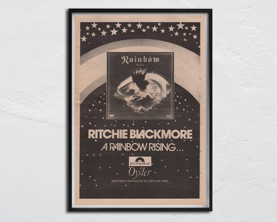 RAINBOW Poster - 1974 Original NME Poster - Rising / Ritchie