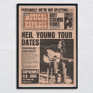 NEIL YOUNG - 1973 original NME Poster - Neil Young Tourdaten