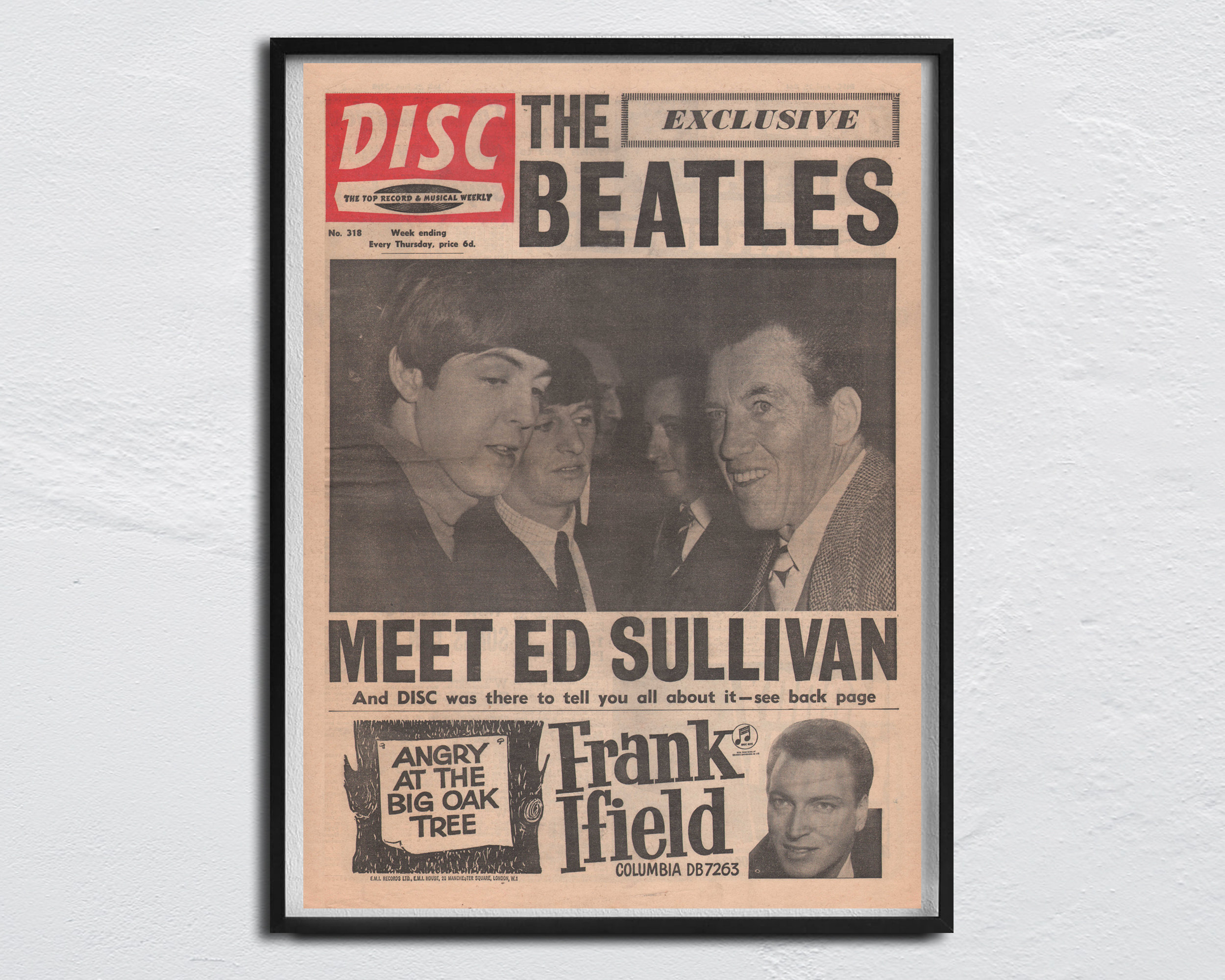 ビートルズポスター Beatles Poster 1964 Washington DC 1st USA Concert Art Print