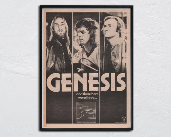 GENESIS - 1978 Poster Original NME - and Then There Were Three