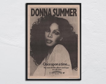 DONNA SUMMER Poster - 1977 original NME - Once upon a time