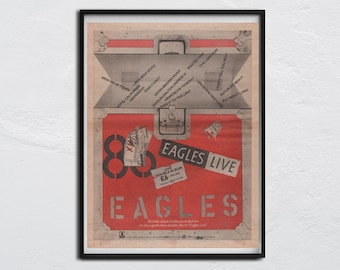 Eagles - Live (1980) 2-LP Vinyl + POSTER - Desperado, Seven