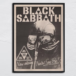 BLACK SABBATH Poster - 1978 original NME / Never say die / Hard Road - Ozzy Osbourne, Tony Iomm, Bill Ward, Geezer Butler, Ian Gillan